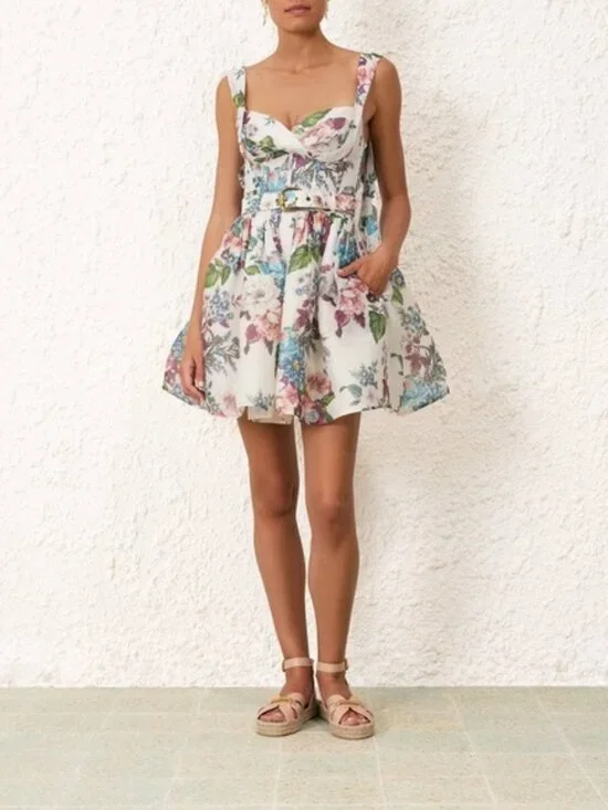Zimmermann Floral Mini Dress - Multicolor - Picture 7 of 13